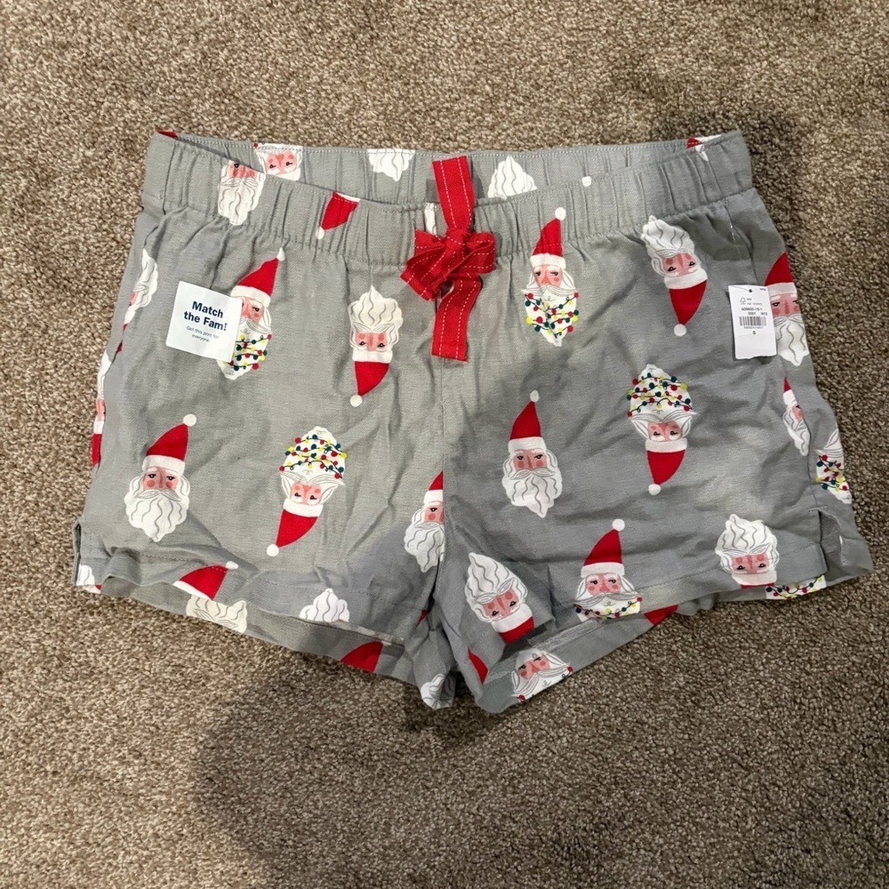 Old Navy Santa Print Women PJ Shorts